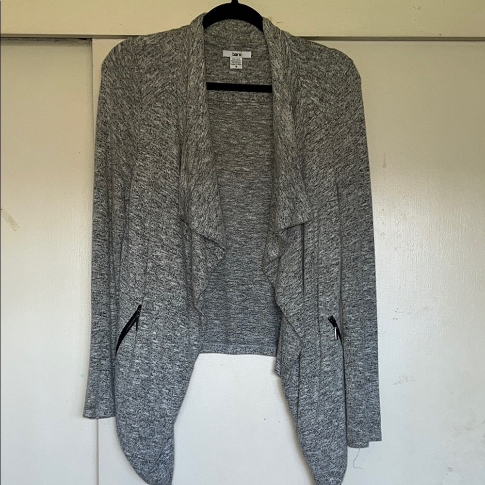 Bar III Open Front Cardigan Sweater Zip Pockets